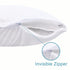 NTBAY 4 Pack Zippered Waterproof Pillow Protectors, Super Soft Quiet Zip Pillow Cases 20x26 Inches Jersey Pure White