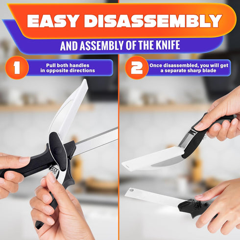 Vegetable Chopper Kitchen Scissors, Quick Vegetable Cutter Knife, Food Chopper Scissors for Meat and Fruit