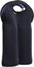 BUILT 2B-BLK Neoprene Wine/Water Bottle Carry Tote, 2-Bottle, Stain Resistant, Black