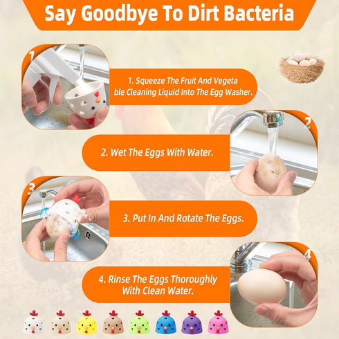 Egg Washer for Fresh Eggs, Egg Scrubber for Fresh Eggs, Egg Brush for Cleaning Fresh Eggs, Egg Cleaner Scrubber, Easter