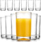 Mfacoy Small Juice Glasses Set of 6, 5.5-ounce Glass Cups, Heavy Base