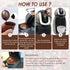6 Pcs Refillable Coffee Pods Kit, 5.4x3.5 cm Food Grade PP Coffee Capsule with 2 Spoon and 2 Brush