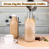 LOSANJI 4 Pack 32 Oz 2 2 1Qt Glass Milk Bottles with Nut Milk Bag & Pour Spout & Airtight Lids & Brush- Scale Mark