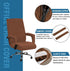 H.VERSAILTEX Stretchable Home Office Chair Covers for Mid-High Back Universal Executive Boss Chair, Caramel - Large