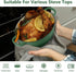 5qt TeamFar Oval Dutch Oven, Enameled Cast Iron Dutch Oven Pot with Lid, For Bread Baking/Stewing/Braising/Frying