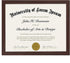 Americanflat 8.5x11 Diploma Frame with Shatter-Resistant Glass, Mahogany Document Frame