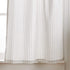 Martha Stewart Ticking Stripe 3-Piece Window Curtain Set - Valance and Tiers, White Grey