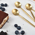 IMEEA Gold Espresso Spoons, Stainless Steel Mini Teaspoons, 5.1-Inch, Set of 6 for Coffee