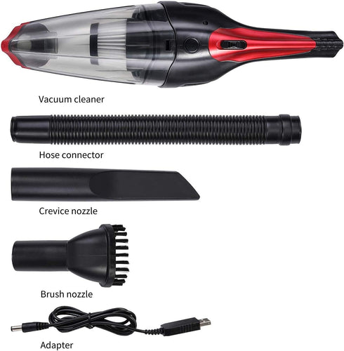 Fityou Handheld Vacuum Cleaner Cordless - Rechargeable (USB Charge), Powerful Suction Cleaner, Portable Hand Vacuum for