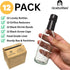 5 Oz 12 Pack nicebottles Hot Sauce Bottles with Black Caps & Shrink Bands