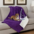 80'' 60'' 3 50oz Tisancy Love Purple Waterproof Bed Blanket, Queen Size x Double Side Leakproof Reversible Sherpa