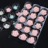 2 Pcs Set 15 Cavity Sugar Flower Fondant Shaping Plate, Plastic Mold