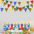32Ft Building Block Party Decorations Red Blue Yellow Green Colorful Building Block Triangle Flag Pennant Bunting