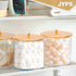 JYPS Large Capacity Laundry Pods Container with Bamboo Lid, Clear Acrylic Powder Detergent Containers for Pods, Scent