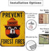 CCPARTON Smokey Bear Prevent Forest Fires Metal Tin Sign, Retro Wall Decor 8x12 Inch