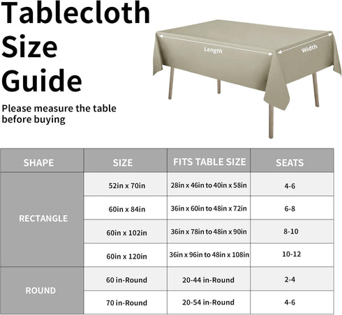 Easy-Going Faux Linen Waterproof Tablecloth, Stain Resistant Rectangle Fabric for Kitchen, Dining, Party, 60x84 in