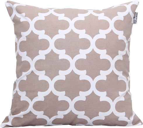 Seat,4pc pack 18x18" Accent Home Cotton Canvas Throw Cushion Cover Printed Both Side For Home Sofa Couch, Chair Back