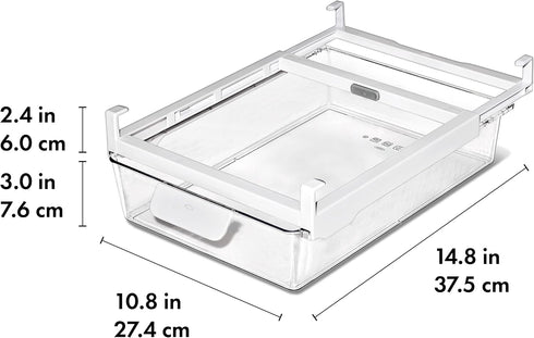 OXO Good Grips 14 in Fridge Undershelf Drawer for Deli Meat, Cheese, Produce, and More