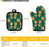 JEOCODY Boho Hippie Daisy Heat Resistant Pot Holders, Thickening Non-Slip Oven Mitts Kitchen Accessories
