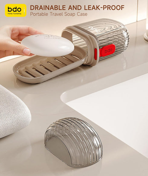 PEISAINOX Travel Soap Case, Leakproof Soap Container with Lid, Portable Bar Soap Holder for Traveling, Soap Dish