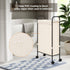 ELYKEN Slim Laundry Hamper with Lid - 50L Small Rolling Laundry Basket on Wheels for Small Bathroom, Creamy