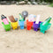 Home Queen Beach Cup Holder with Pocket, Multifunctional Sand Drink Holder Set of 6 (Blue, Teal, Purple, Green, Orange,