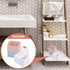 Tecbeauty 2 Slot Cotton Swab Ball Qtip Holder Jar, Plastic Container Dispenser Box with Hinged Lid for Bathroom Home
