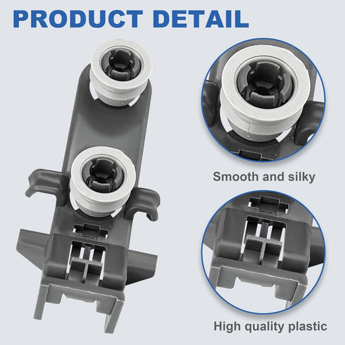 Romalon W10350401 Dishwasher Upper Rack Roller Wheels - Fit for Whirlpool Ken-more Dishwasher (2 Pack)