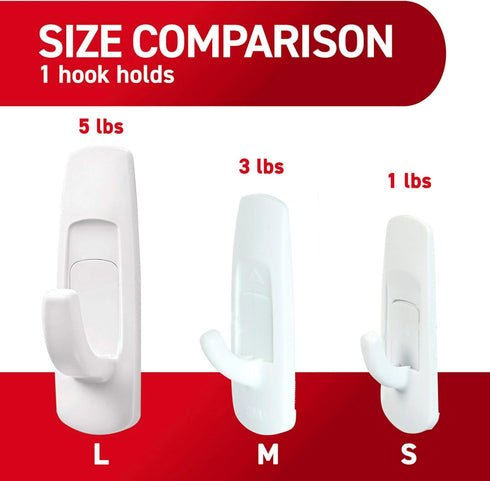 Command Large Utility Hooks 5 lb, 7 Wall Hooks and 12 Command Strips for Damage-Free Hanging and Storage