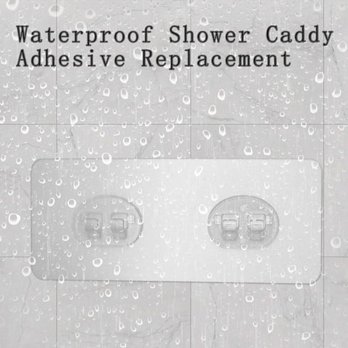 HopeFire 8 Pack Shower Caddy Adhesive for Replacement, Strong Transparent Adhesive for Shower Caddy Sticky Pads, No