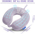 Travel Pillow Memory Foam for Airplanes - Neck Pillow for Traveling with Attachable Snap Strap (Gray Purple)