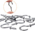 Aylifu 100pcs 3/4" Silver Metal Cup Hooks, Screw-in Hooks for Hanging Plants, Mugs, Jewelry, Decor, Organizer