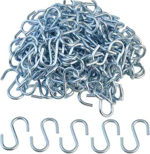 Nydotd 180 Pcs 1 Inch S Hook Connectors, Mini Metal S-Shaped Wire Hook Hangers for DIY Crafts, Hanging Jewelry, Key