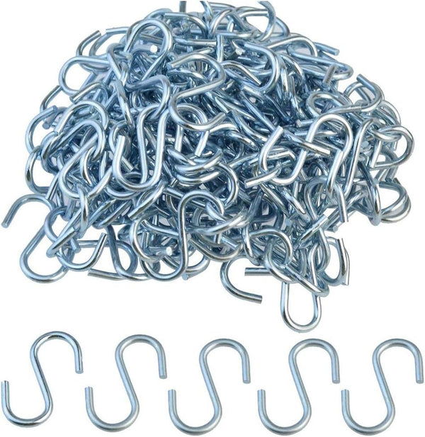 Nydotd 180 Pcs 1 Inch S Hook Connectors, Mini Metal S-Shaped Wire Hook Hangers for DIY Crafts, Hanging Jewelry, Key