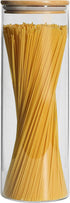 Cestari Glass Pasta Storage Jars: Airtight Spaghetti Container with Bamboo Lid, Kitchen Canister for Snacks, Macaroni,