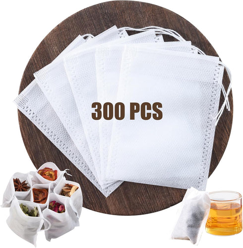 PNORTSD 300 PCS Disposable Tea Bags for Loose Leaf Tea, Empty Tea Filter