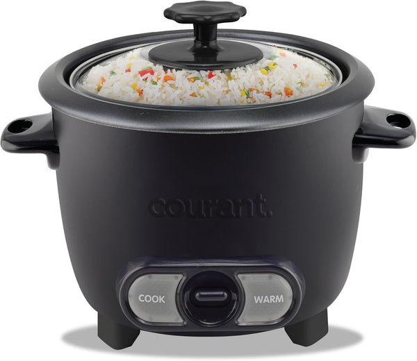 Courant Rice Cooker 8-Cup (Cooked), Removable Non-Stick Bowl, One Touch Rice Cooker,