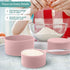 8 Pieces Measuring Cups and Spoons Set, Nesting Cups with Stainless Steel Handle for Dry and Liquid Ingredients (Light