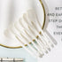 Set of 6 Premium White Porcelain Spoons for Coffee, Espresso, Tea, Sauces, and Desserts