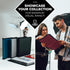 Dunwell Photo Album 8x10 (Ruby) - 24 Clear Sleeves, Black Mounting Paper, Professional Photography Book