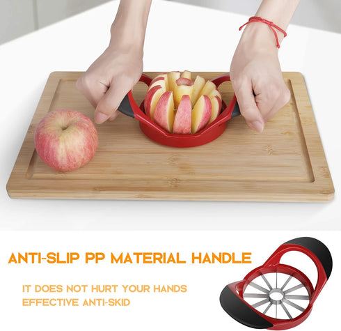 4.72 Inch 12 Supercenter Apple Cutter, Apple Corer and Slicer - Stainless Steel Apple Corer - Apple Slicer Tool