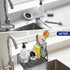 Accessories(1 Sinnsally Kitchen Sponge Holder,Sink Caddy Organizer with Brush Holder,Stainless Steel Sink Box Dish