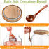 2 94 oz SiliFine Pcs Bath Salts Glass Jar with Wooden Lid, Bath Salt Container with Scoop, Airtight Storage Bathtub