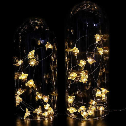 18.7 40 WSgift Honeybee Decorative String Lights, Ft LED USB Plug-in Copper Wire Bee Fairy Lights for Various