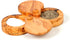 Beldinest Double Salt Keeper Pepper Keeper, Handmade From Olive Wood 2 Compartment