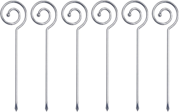 Prodyne Stainless Steel Martini Picks, Set of 6, Silver