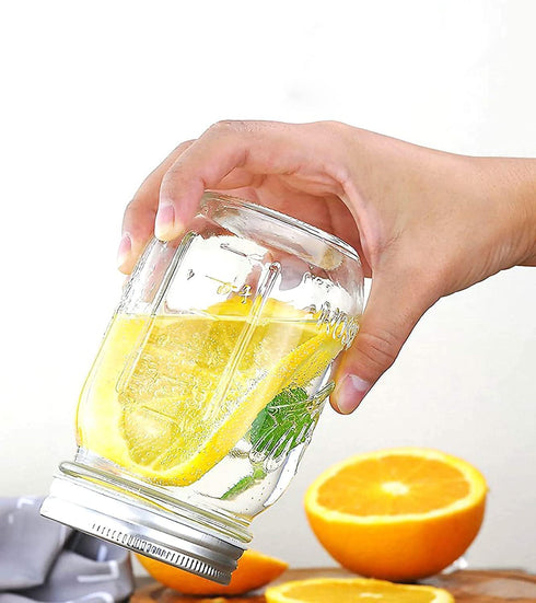 Canning Lids and Rings Set of 12, Regular Mouth Suitable for Ball or Kerr Jars, Small Mouth Mason Jar Lids