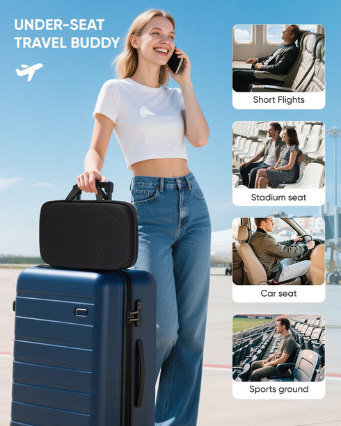 Sino Selected Ergo-Gel Airplane Seat Cushion, Gel-Infused Memory Foam Seat Cushion, Foldable Chair Cushions for Office