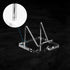 PATIKIL 3" x 3" x 2" Acrylic Display Stands, Stainless Steel Arm Crystal Holder for Mineral Gemstone