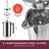 Mueller French Press Coffee Maker, 20oz Stainless Steel, 4 Filter Heat Resistant Double Insulated, Dishwasher Safe
